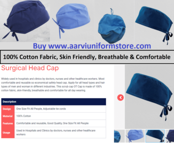 Cotton Surgical Head Cap