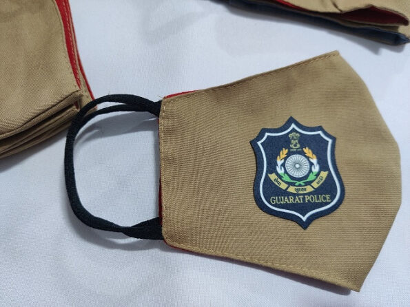Khaki Cotton Face Mask Police A