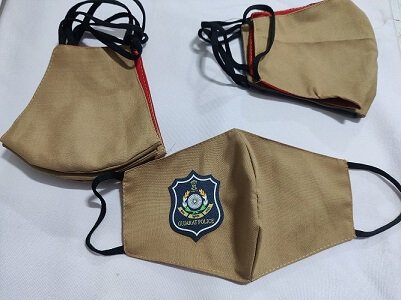 Buy Police Men's Cotton Cloth Face Mask, Khaki Cotton Face Mask Police Buy Rs 30