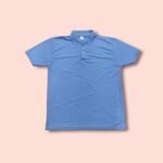 Light Blue Plain Polo T-Shirt Online
