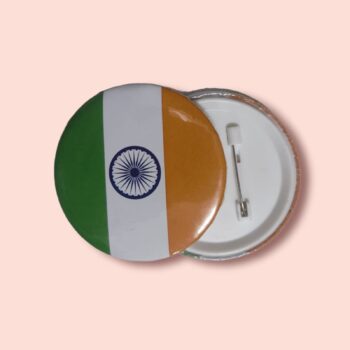 Indian Flag Button Badge