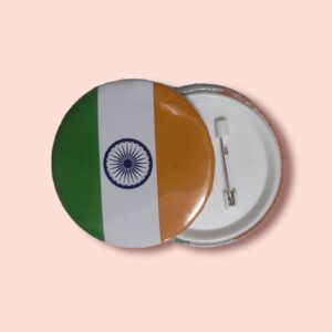 Indian Flag Button Badge