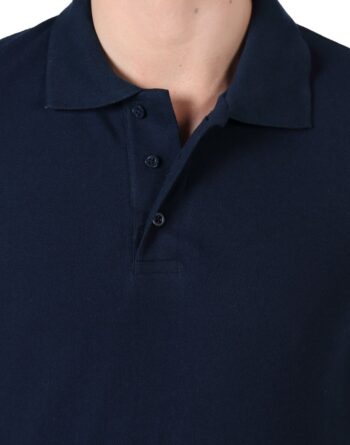 Navy Blue Color Plain Polo Collar Tshirt