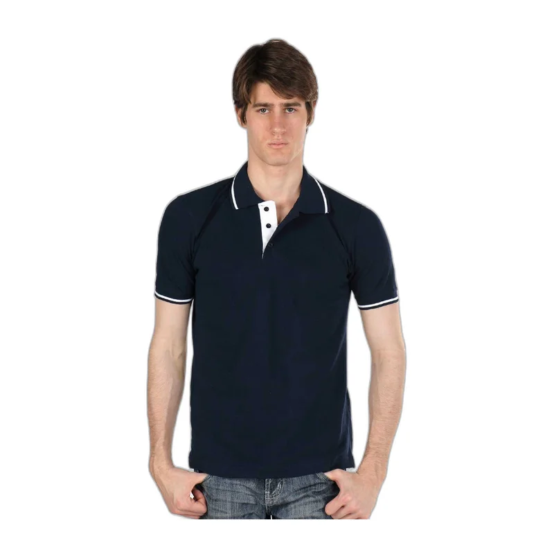men-s-navy-blue-plain-polo-t-shirt-1 Navy Blue Polo T-shirt Bulk - Aarvi Uniform Store