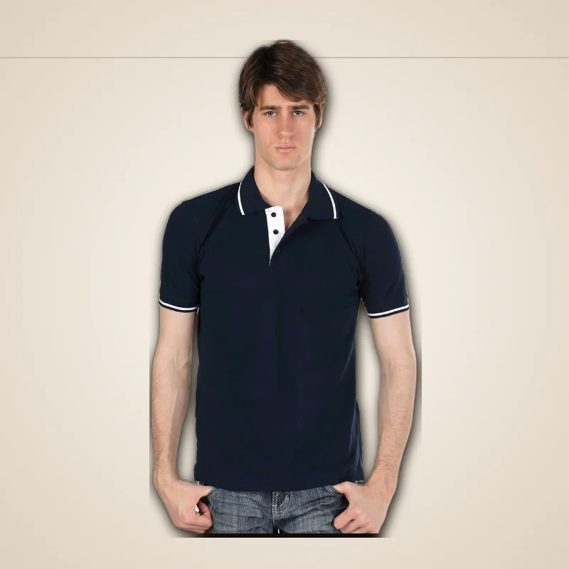 men-s-navy-blue-plain-polo-t-shirt-3 Navy Blue Polo T-shirt Bulk - Aarvi Uniform Store