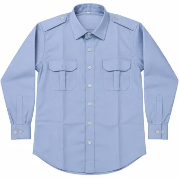 Men's Sky Blue Uniform Shirt Full Sleeve For Security Guard - Aarvi Uniform Store