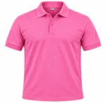 Bright Pink Textured Polo Shirt