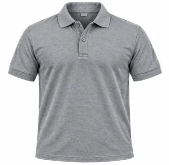 Grey Melange Polo Shirt
