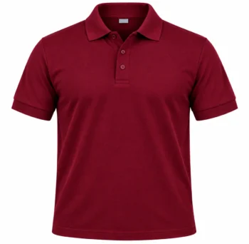 Maroon Textured Polo Shirt